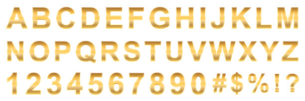  立体黄金金属纹理字体特效