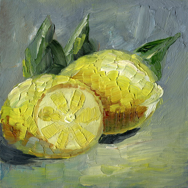 创意水果柠檬装饰画