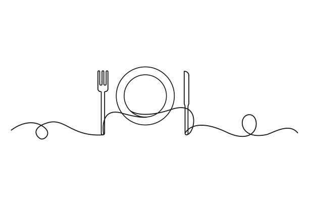 餐厅餐具装饰画