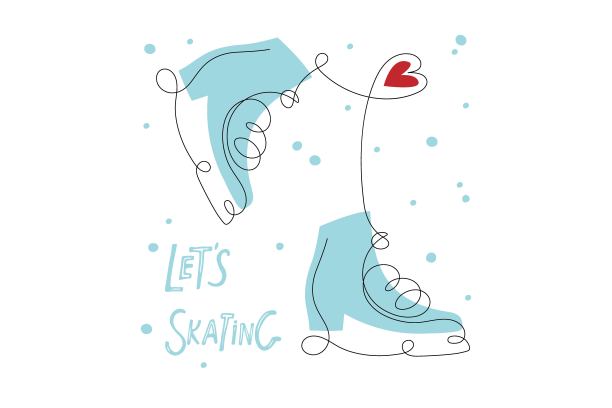 滑冰,冰鞋,冰