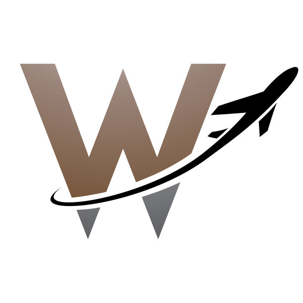 w字母飞翔logo