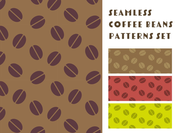 咖啡豆拼接底纹