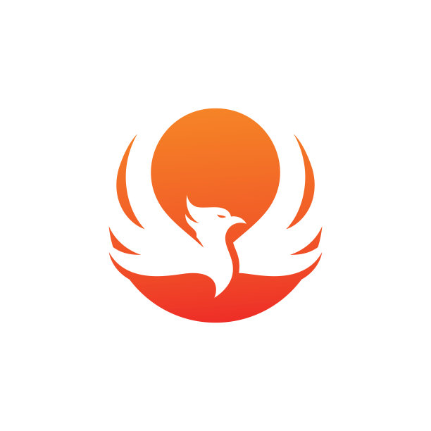 简约动物凤凰logo标志