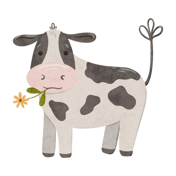 卡通奶牛可爱设计元素