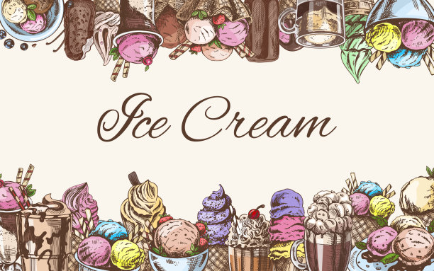 沙冰 雪糕 冰淇淋 冰淇淋海报