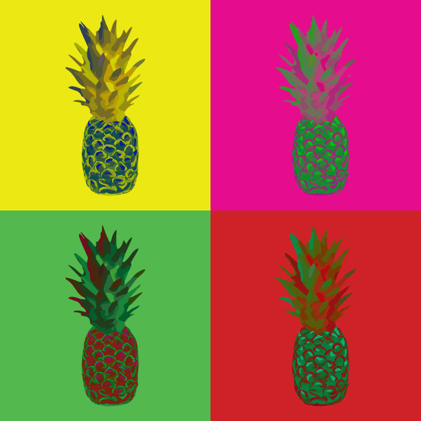 菠萝,熟的,热带水果