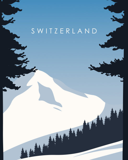 欧洲瑞士旅游海报设计