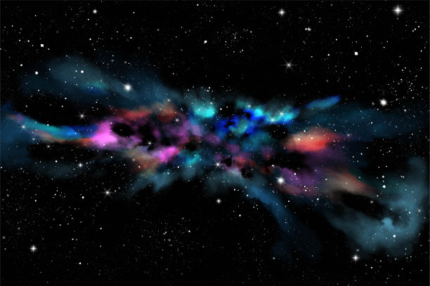 紫色漩涡星空星系