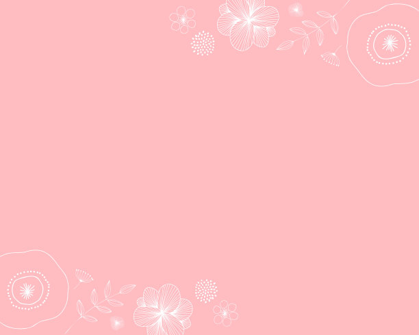 粉色花纹名片