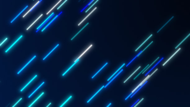 蓝色科技射线发光彩色速度线条