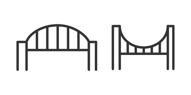 桥,吊桥,符号