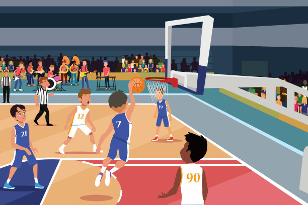 篮球学校篮球插画
