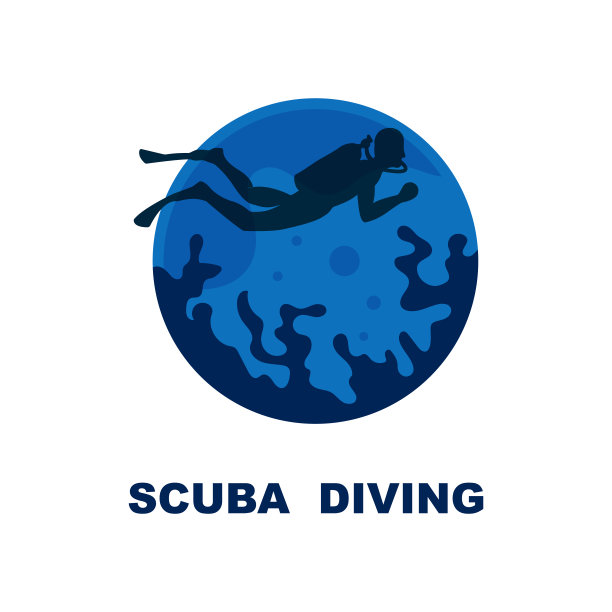 蓝色海洋游泳旅游潜水海报