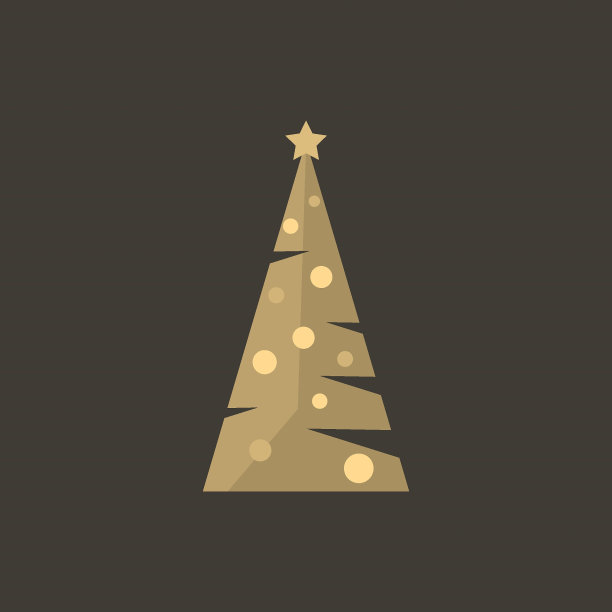 简约大气金色圣诞树圣诞节海报