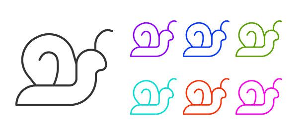 可爱小蜗牛logo标志设计
