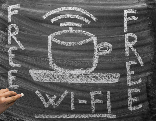 餐厅免费wifi信号标签