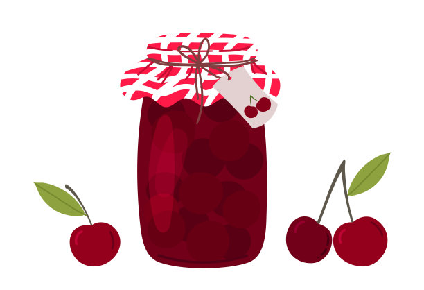 插图农产品水果樱桃包装设计模板