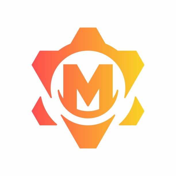 m字母logo,圆形企业标志
