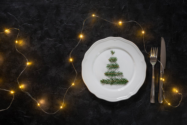 创意圣诞树餐馆菜单
