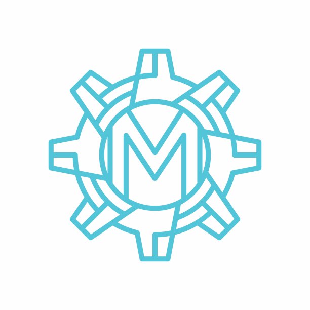 m字母logo,圆形企业标志