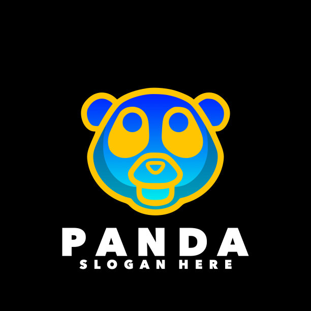 可爱小熊猫logo标志