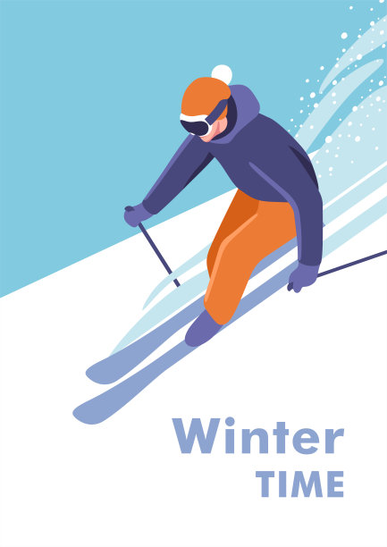 冬天滑雪海报