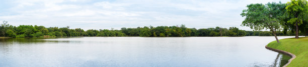 静态拍摄公园水面湖面