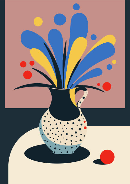 抽象静物花瓶艺术创意装饰画