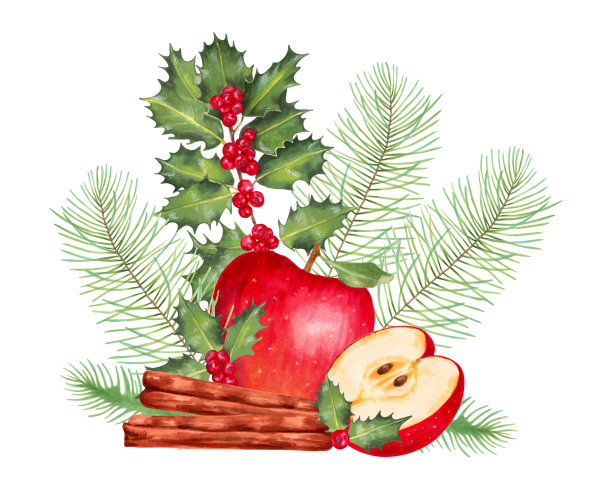 圣诞节平安夜送礼物苹果礼盒海报