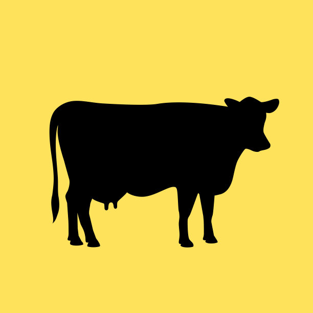 卡通奶牛logo