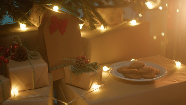 圣诞曲奇饼干盒 房屋盒