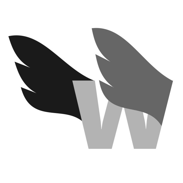 w字母翅膀logo