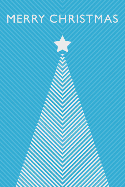 简约圣诞树圣诞节圣诞快乐海报