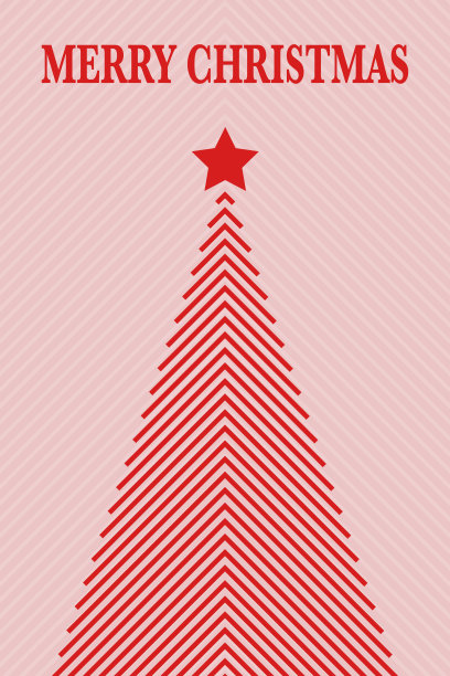简约圣诞树圣诞节圣诞快乐海报