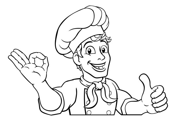卡通餐饮厨师竖大拇指
