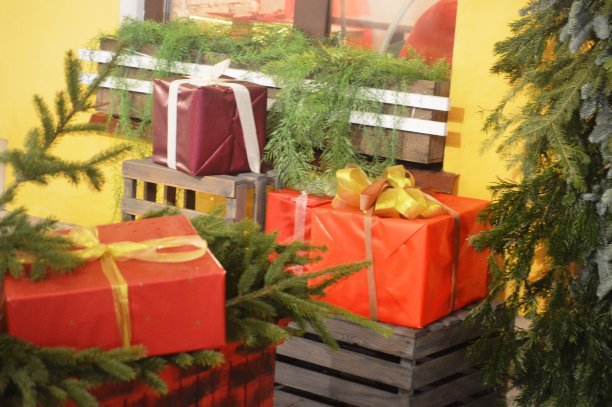 圣诞装饰,圣诞树,包装纸