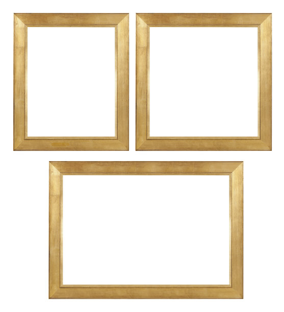金色边框 木板相框 木板边框