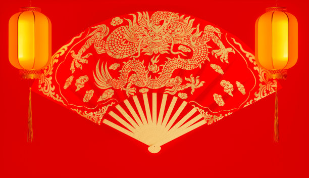 红色中国龙logo