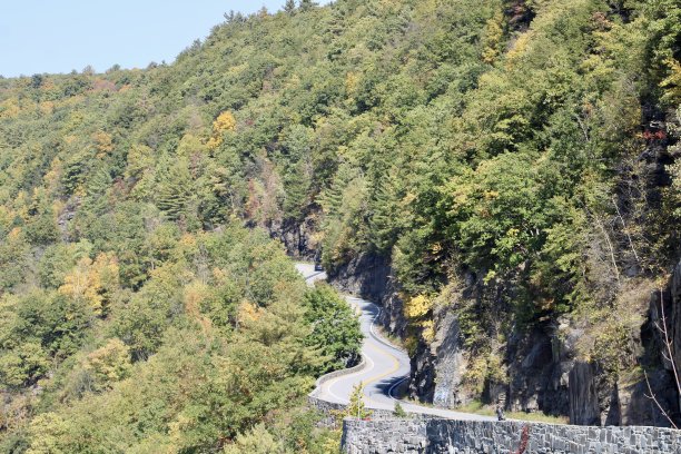 河道山体鸟瞰