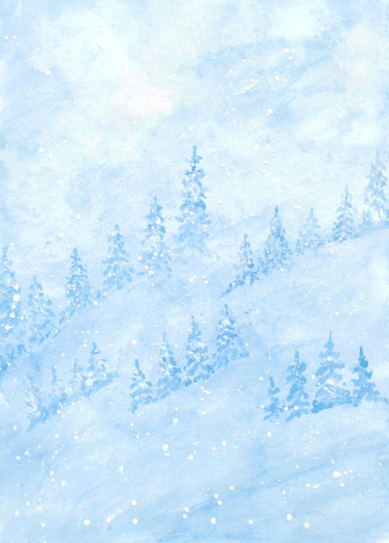 彩绘童话世界冬天雪花