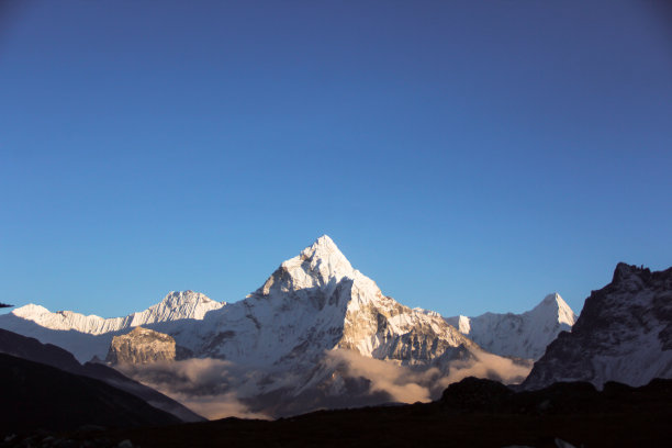 珠穆朗玛峰雪山风光摄影图片