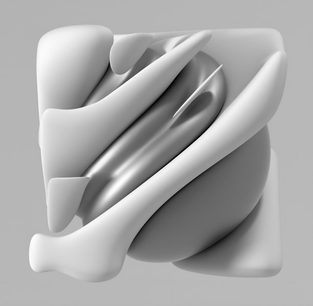 白色抽象立体造型