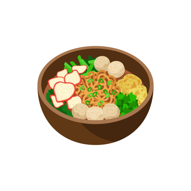 中式烤肉插画