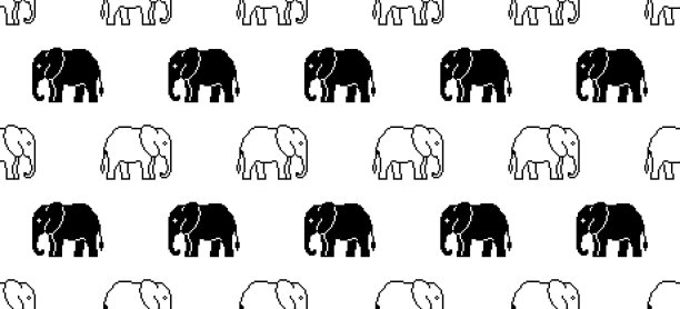 扁平化大象图案
