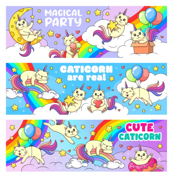 爱心气球卡通猫咪