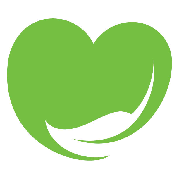 心形叶子标志绿叶环保logo