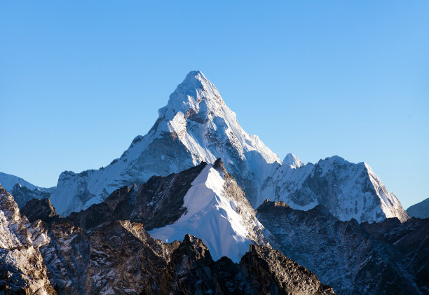 珠穆朗玛峰雪山风光摄影图片
