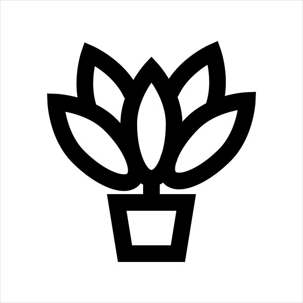 简约玫瑰花logo设计