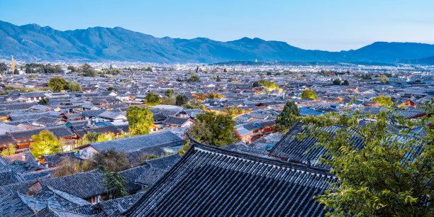 丽江市地标建筑天际线