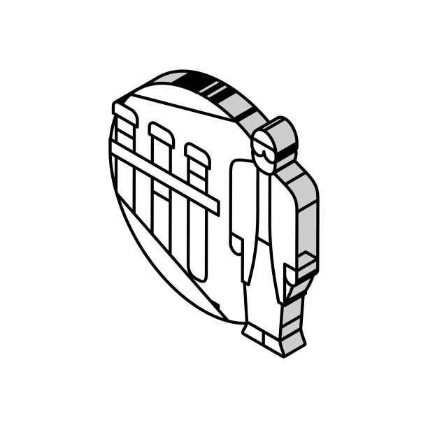 2.5d建筑医疗科技插画